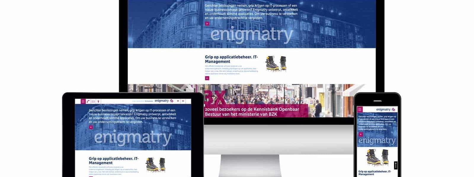 responsive website enigmatry - ontwerpbureau Diepzicht